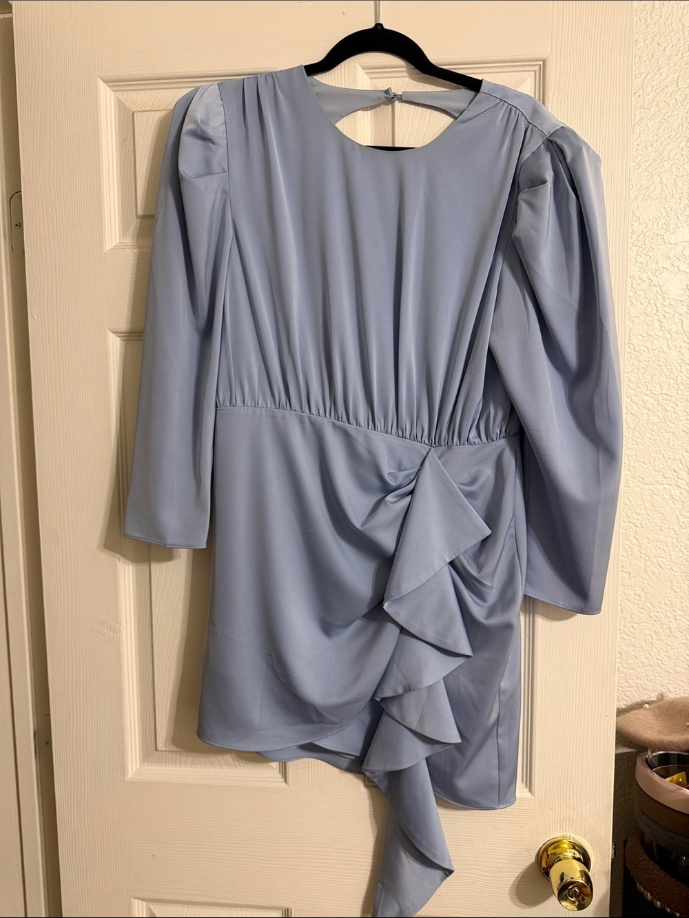 NBD Powder Blue Ruffled Mini Dress